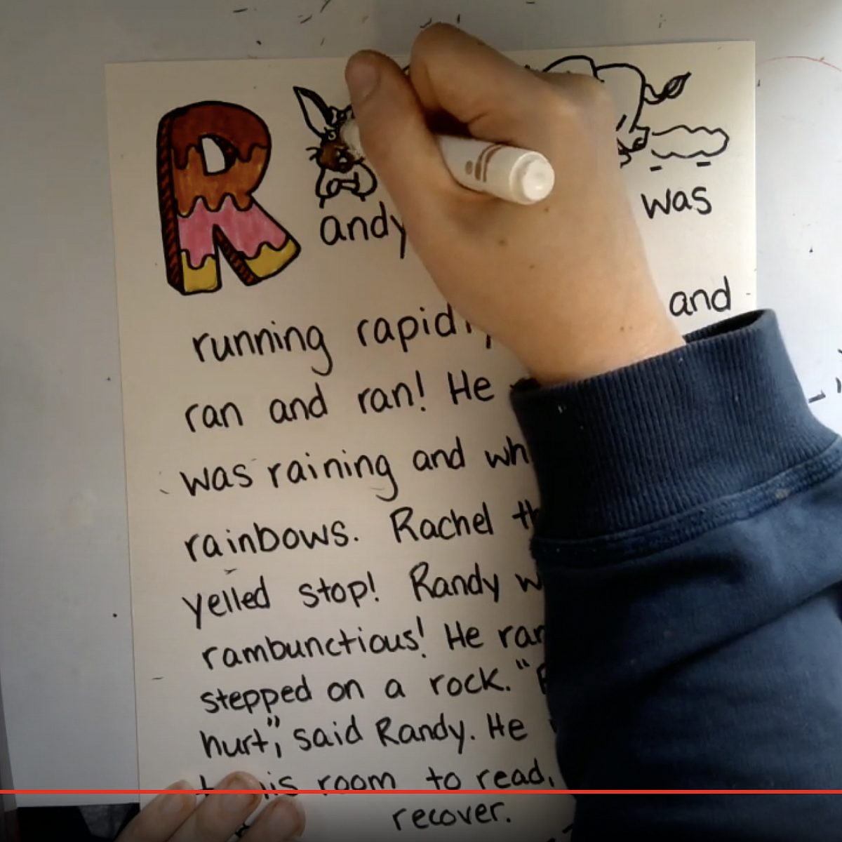 Online writing activity at the Dixon