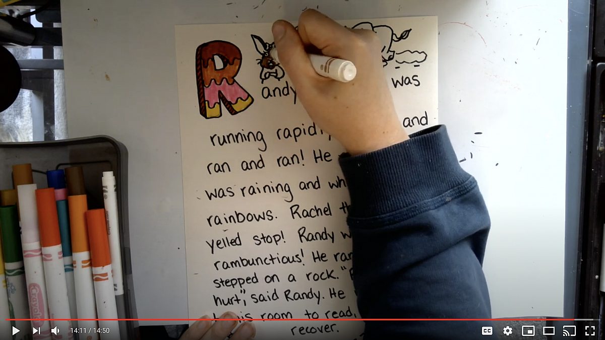 Online writing activity at the Dixon