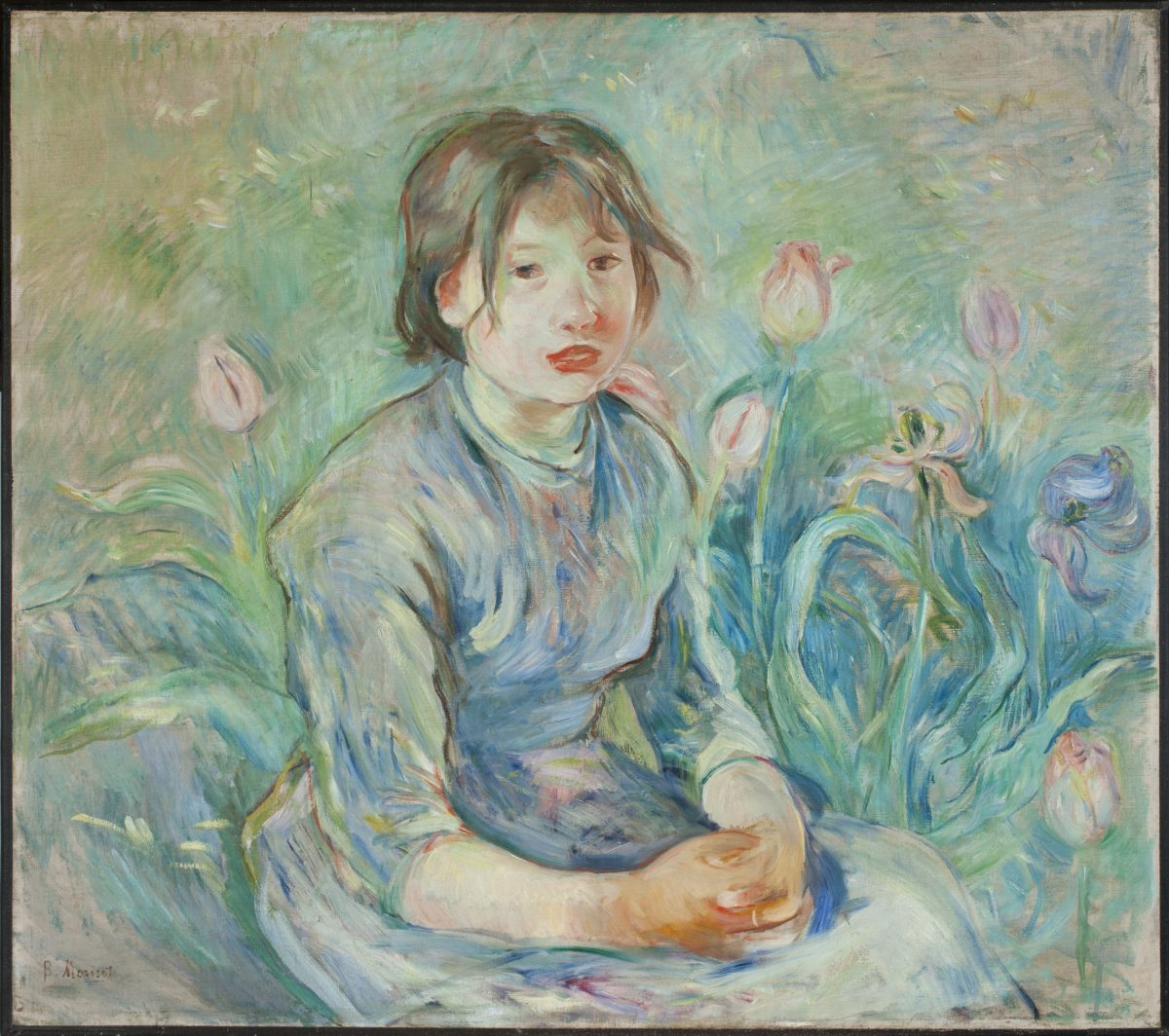 Morisot Berthe Peasant Girl Among Tulips 1981 1 HIGH RES JPEG