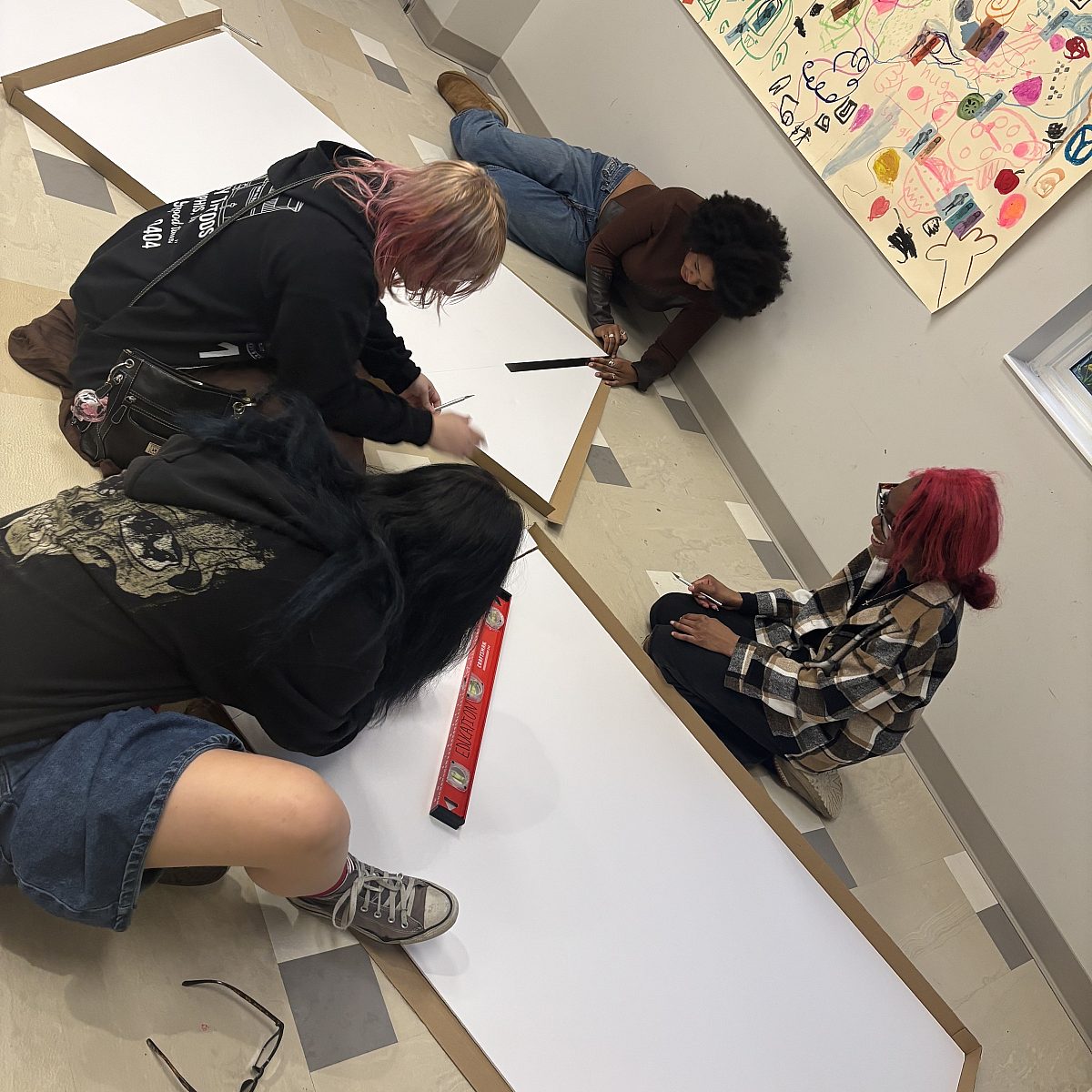 Teen council mural prep
