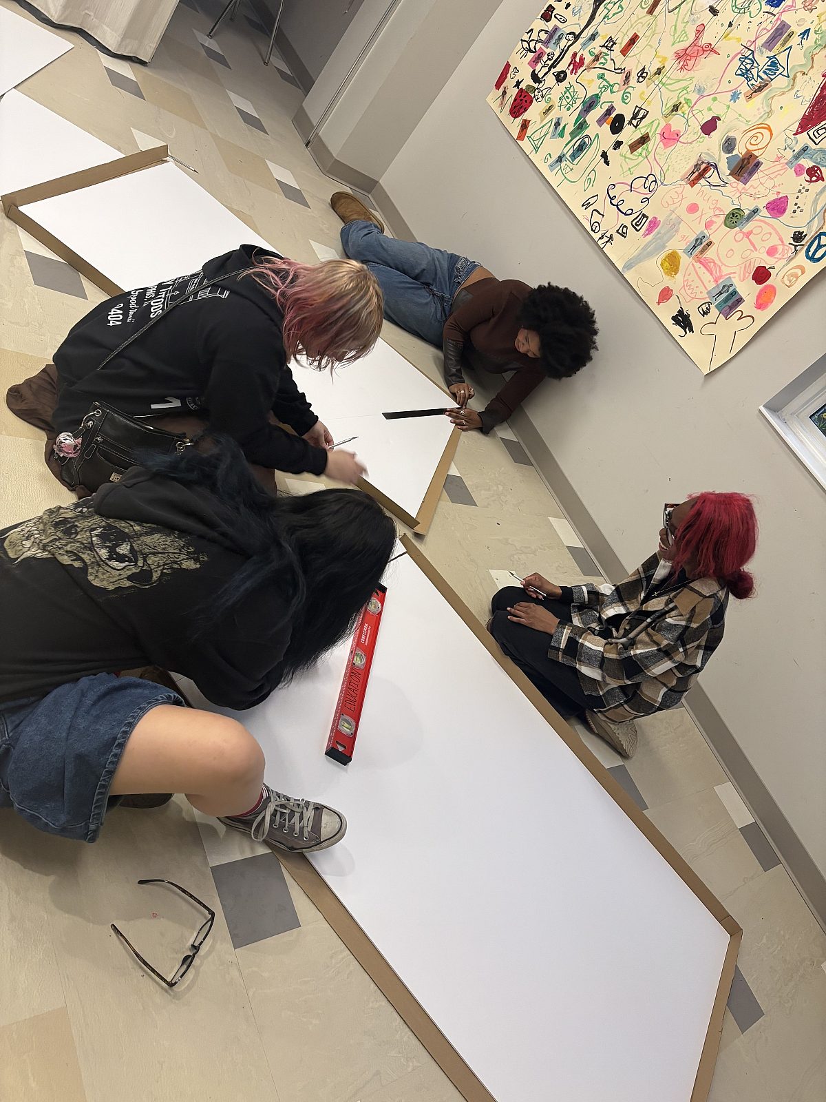 Teen council mural prep