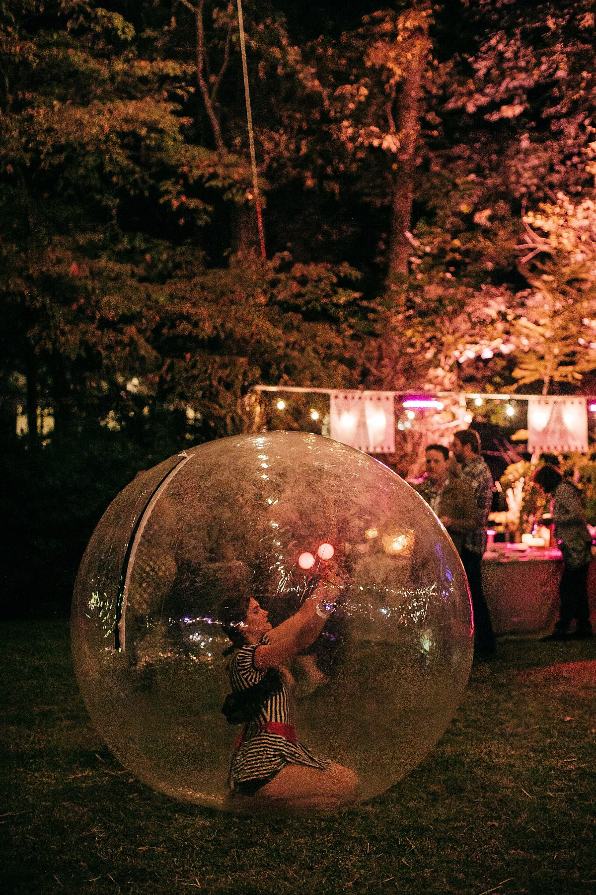 Art on Fire Entertainer Acrobat in a Hamster Ball