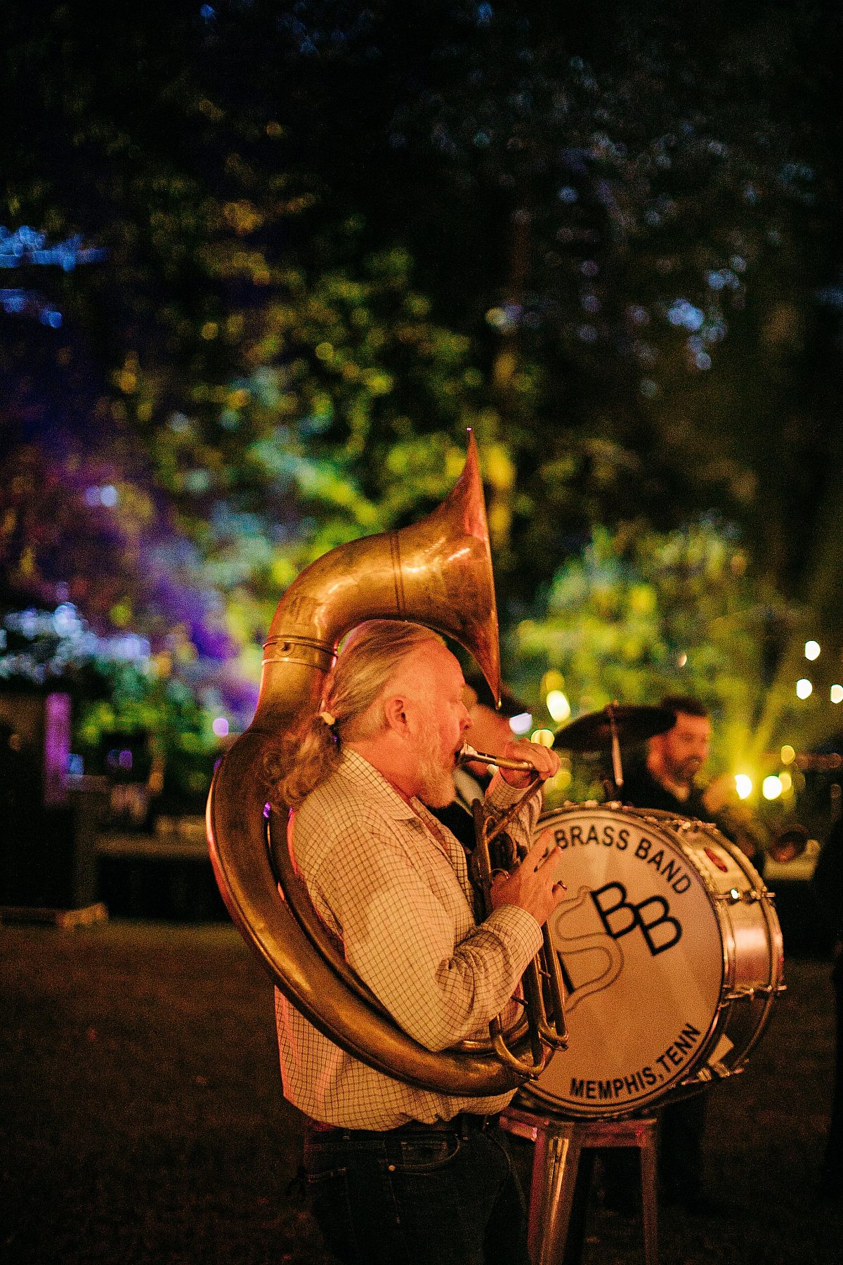 Art on Fire entertainer playing an instrument