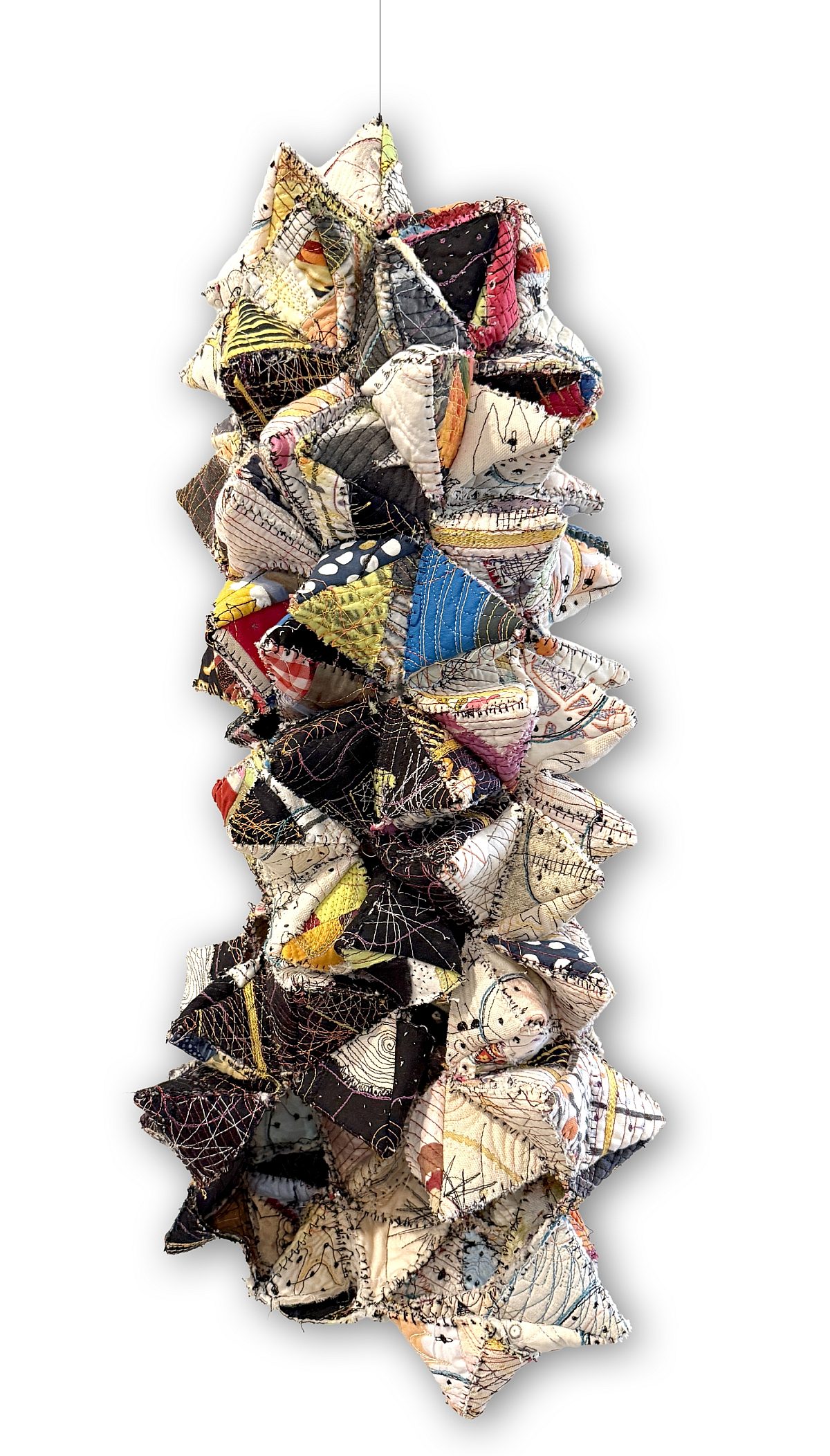Paula Kovarik "Escape," 2026; Cotton, wool batting, and cotton thread; Courtesy of the artist