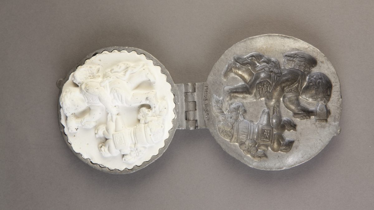 Image 5 Unknown Maker Cupid as Vulcan Ice Cream Mold open interior ca late 19th or early 20th century Dixon Gallery and Gardens Gift of Dr and Mrs Justin H Adler 1991 DA 10 29 7