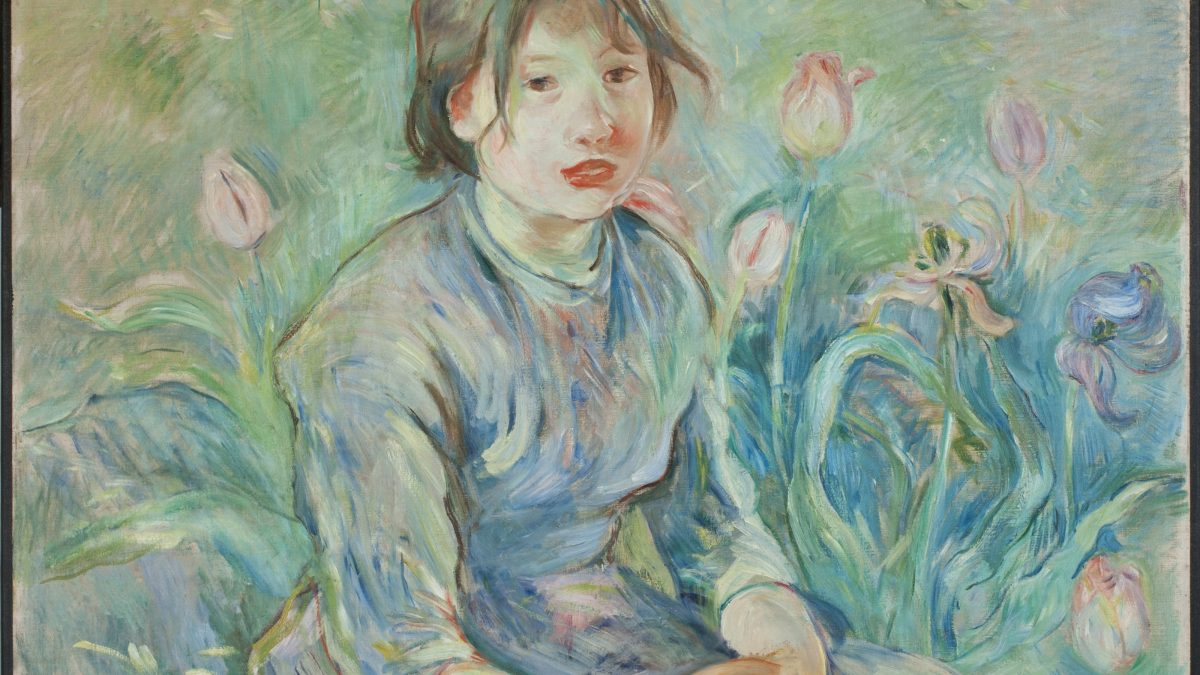 Morisot Berthe Peasant Girl Among Tulips 1981 1 HIGH RES JPEG