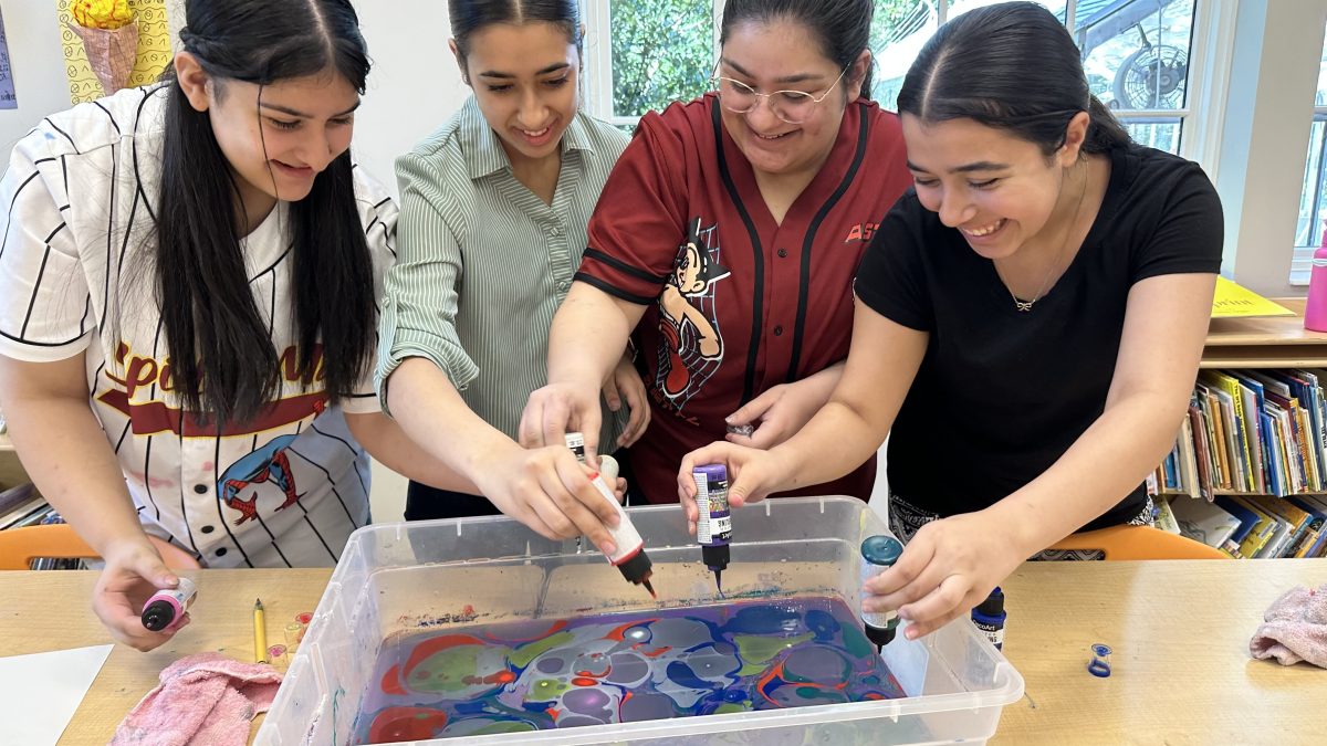 Teen Workshop art making