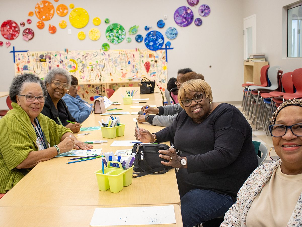 Adults participants having fun at a workshop