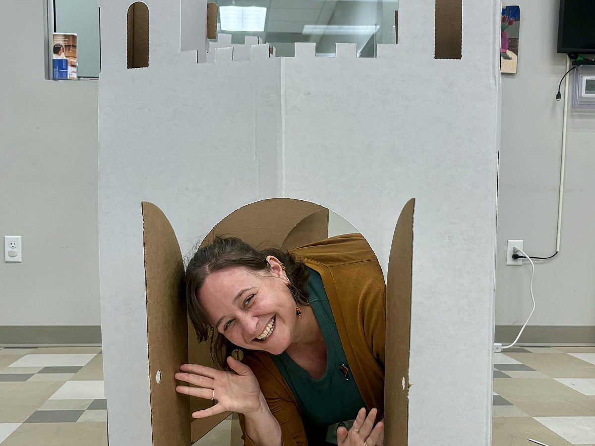 community-night-smile-cardboard-castle