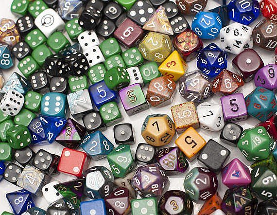 Fantasy game dice preview