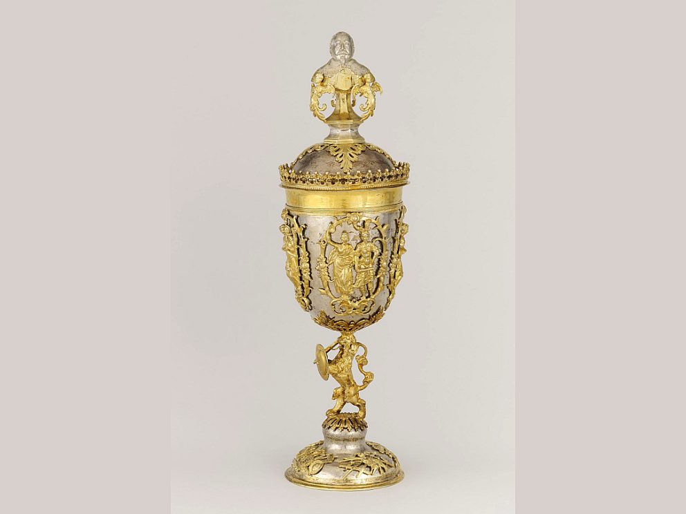 Paul Birkenholtz (German, 1561 – ca. 1634), Gustavus Adolphus Cup, 1632-24; silver-gilt; British Museum, London, Wikimedia Commons